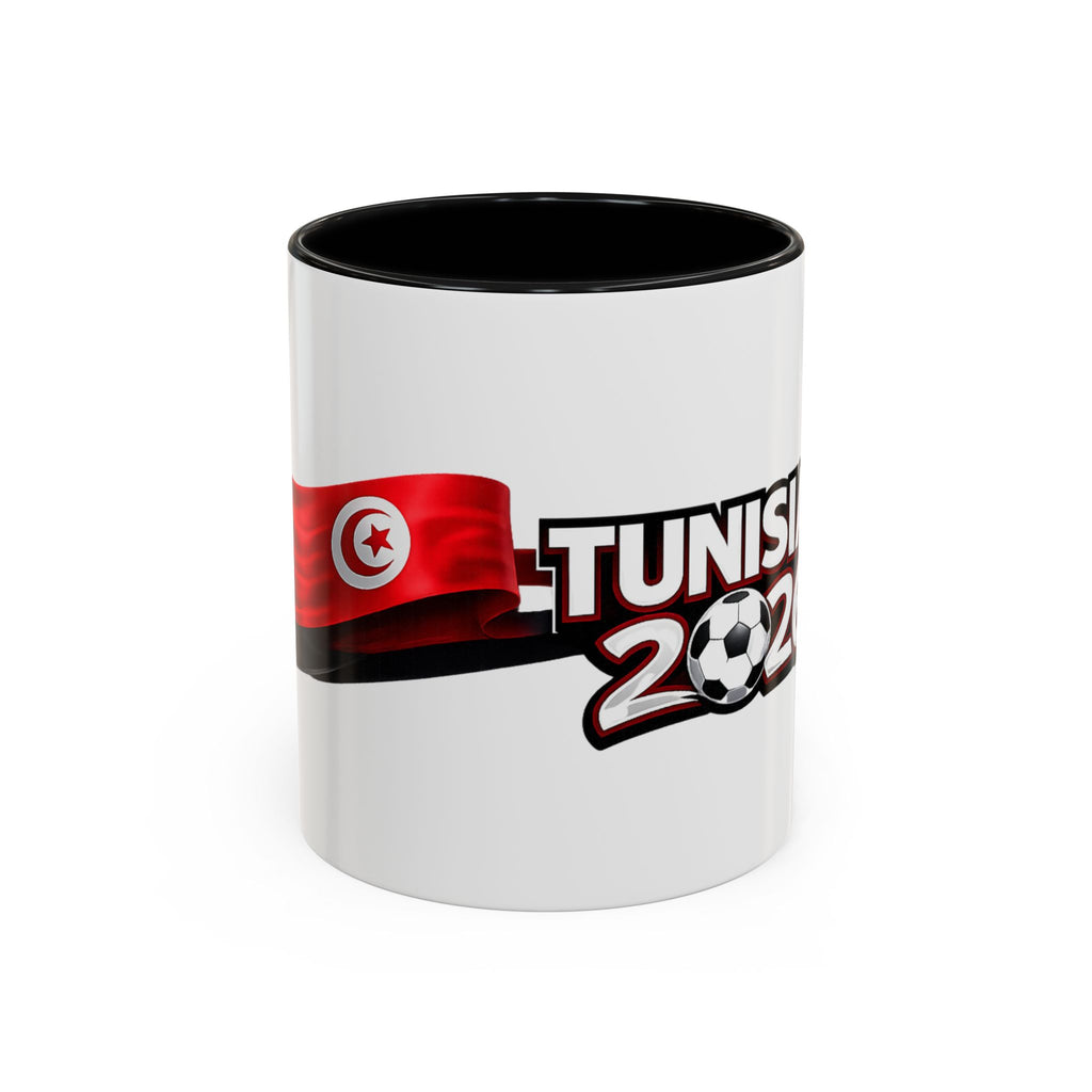 Tunisia 2026 Soccer Accent Mug — Flag & Football Fan Coffee Cup (11/15 oz)