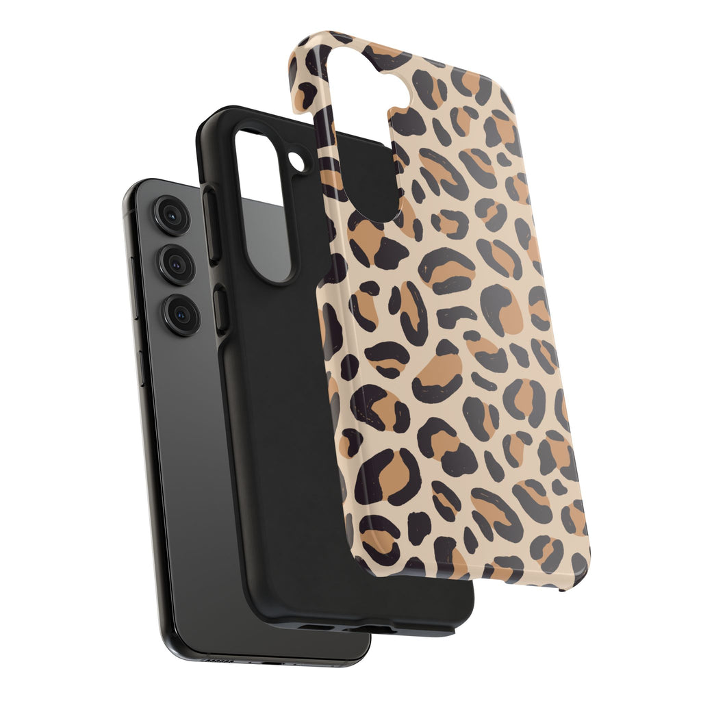 Leopard Print Tough Phone Case – Durable Glam Protective Cover