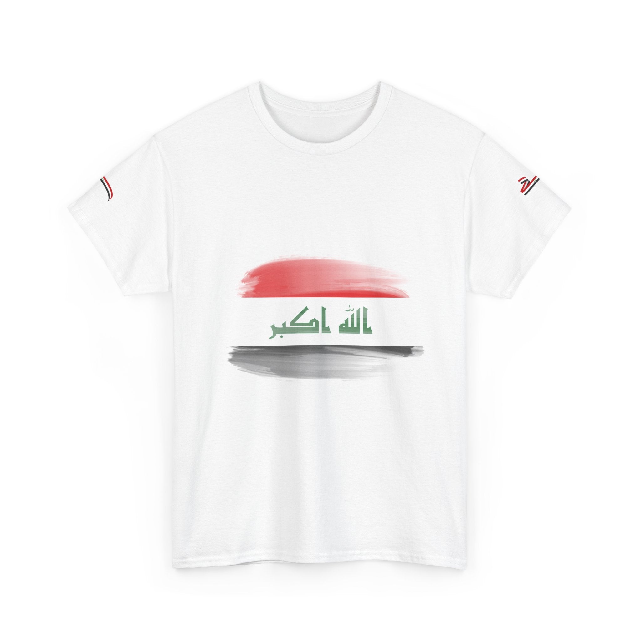 Iraq 2026 Football Cup T-Shirt – Iraq Flag Brushstroke & 'Allah Akbar' Design