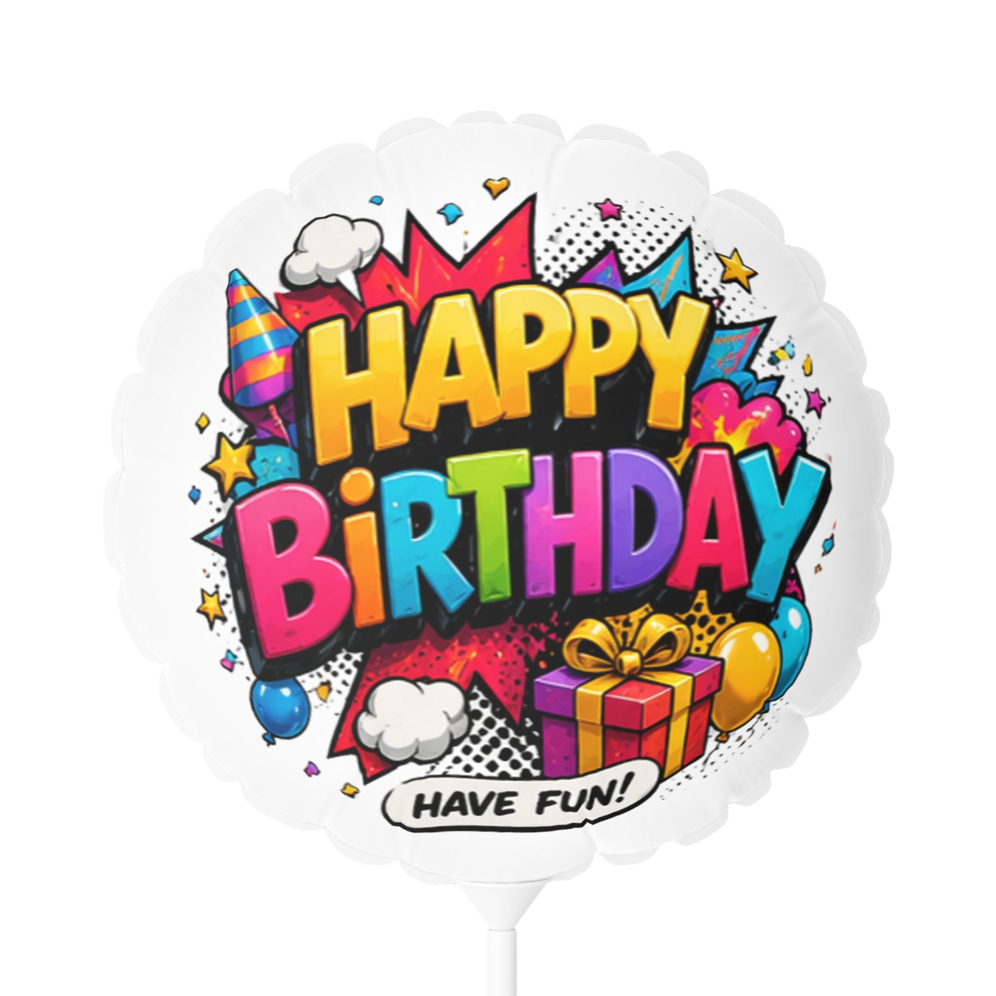 11" Icy Blue "Happy Birthday" Balloon