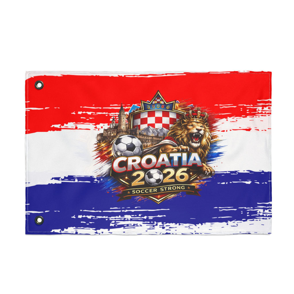 Croatia 2026 Soccer Flag — Double-Sided Football Fan Banner