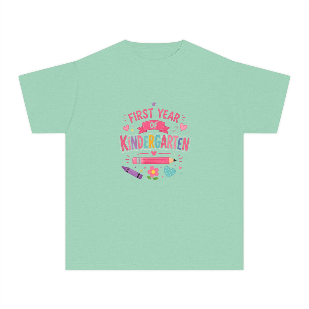 First Year of Kindergarten Youth Tee — Cute Back-to-School Kids Shirt