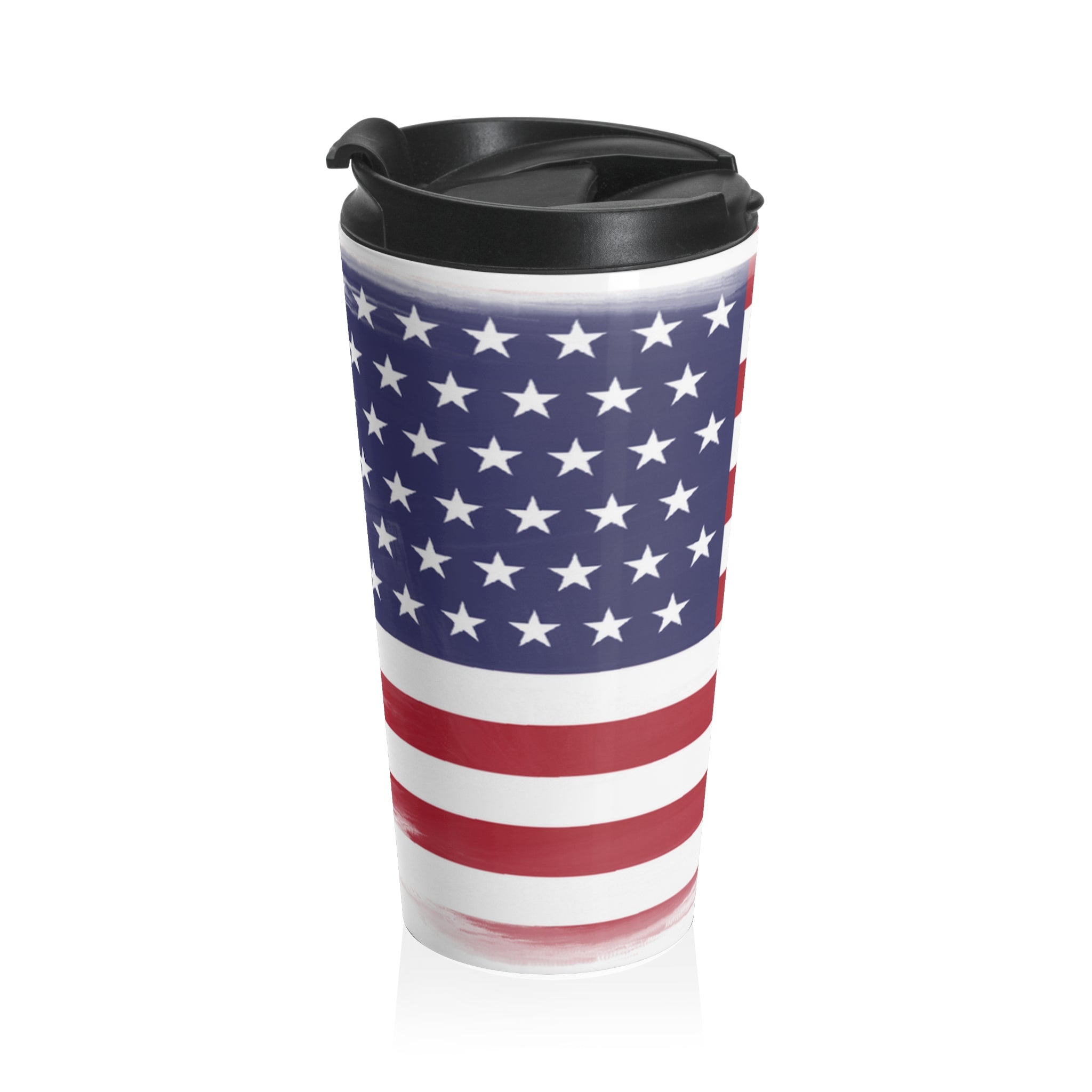 American Flag Stainless Steel Travel Mug — Patriotic USA Travel Tumbler