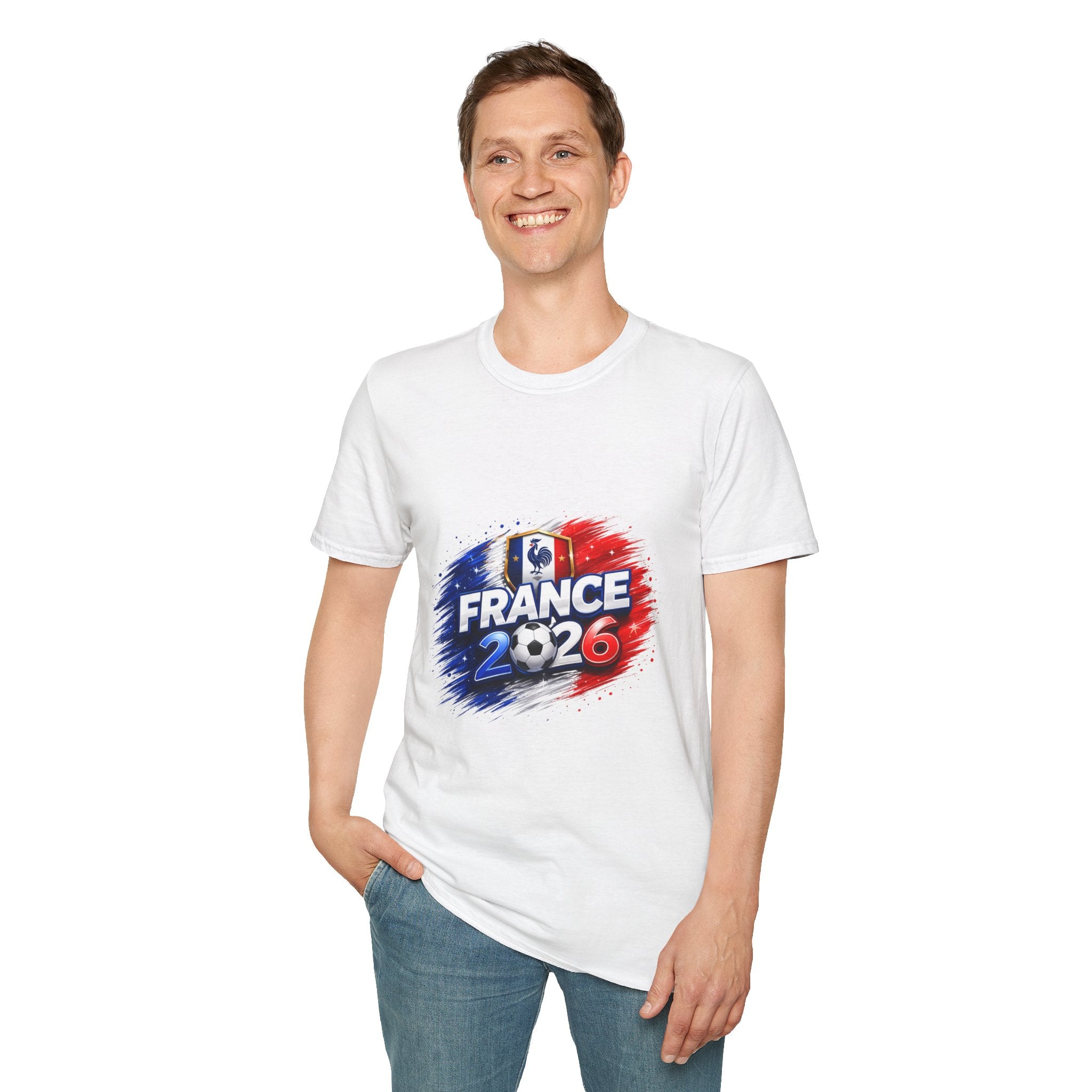 France 2026 Soccer Cup T‑Shirt — French Flag & Trophy Fan Tee