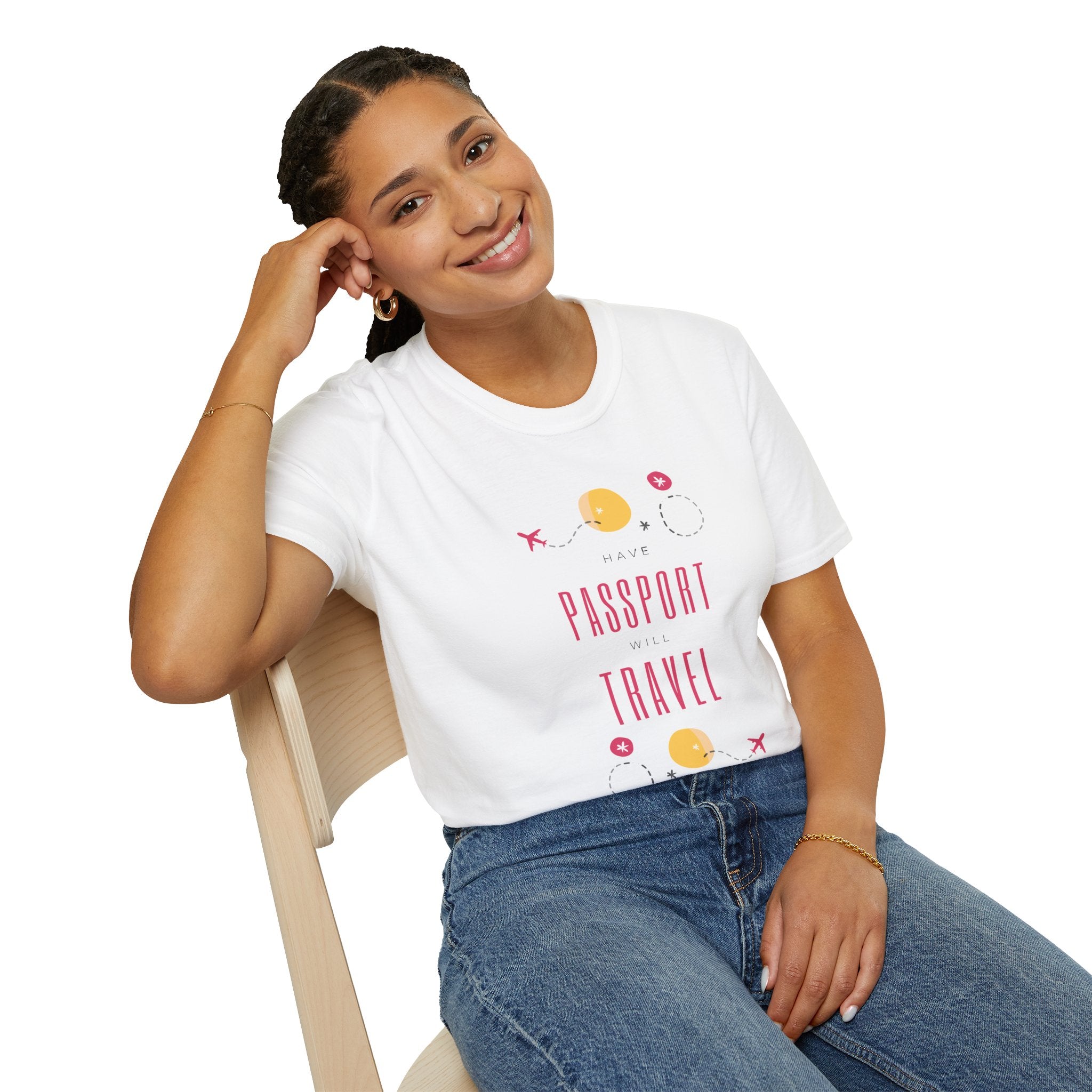 Passport & Travel Graphic T-Shirt — Cute Minimalist Travel Tee