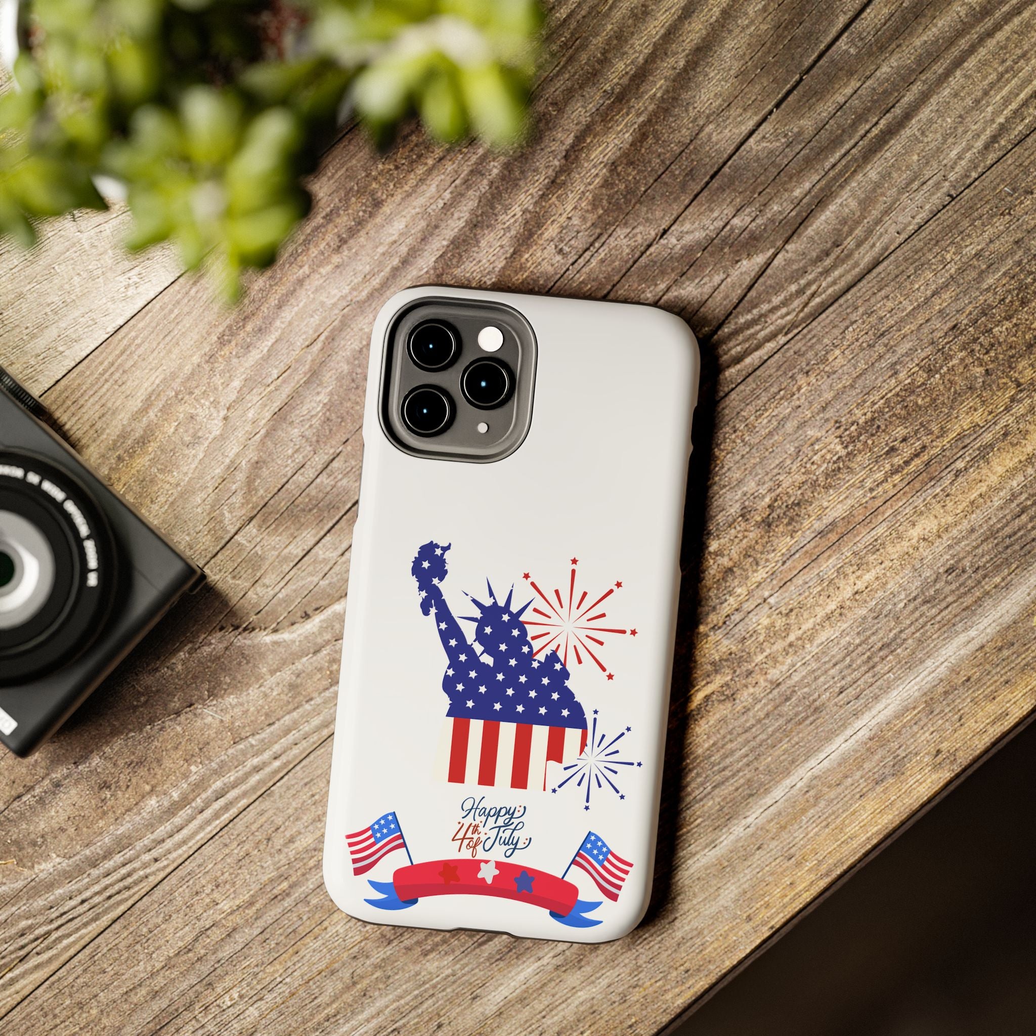 4th of July Tough Phone Case — Statue of Liberty USA Flag Design