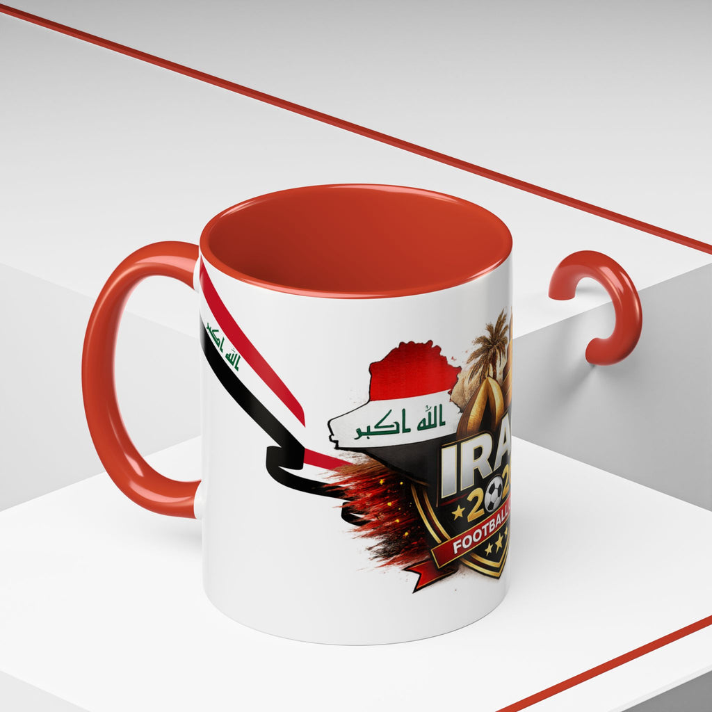 Iraq 2026 Football Cup Accent Coffee Mug – National Team Soccer Fan Gift