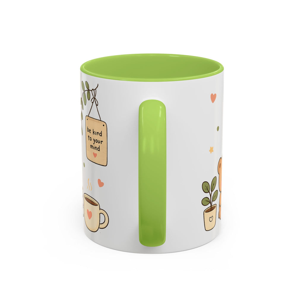 Inspirational Accent Coffee Mug — "Good Things Take Time" Motivational Ceramic Mug