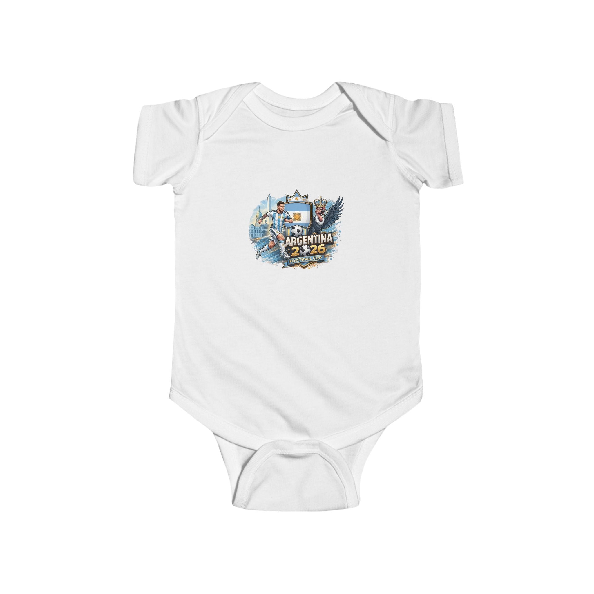 Argentina Baby Bodysuit – Cute Argentina Map & Crest Infant Onesie