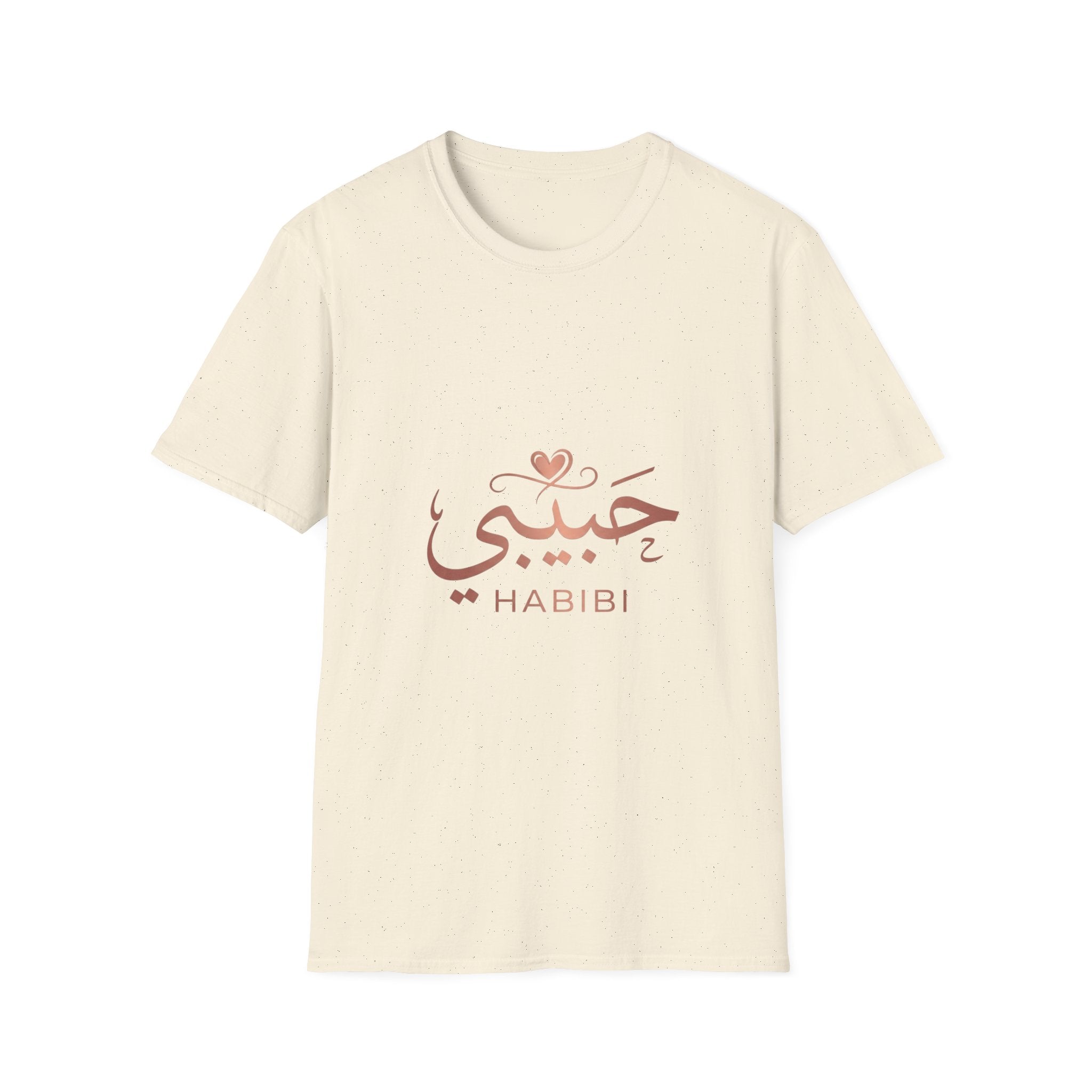 Habibi Script T-Shirt — Arabic Love Tee with Heart Accent