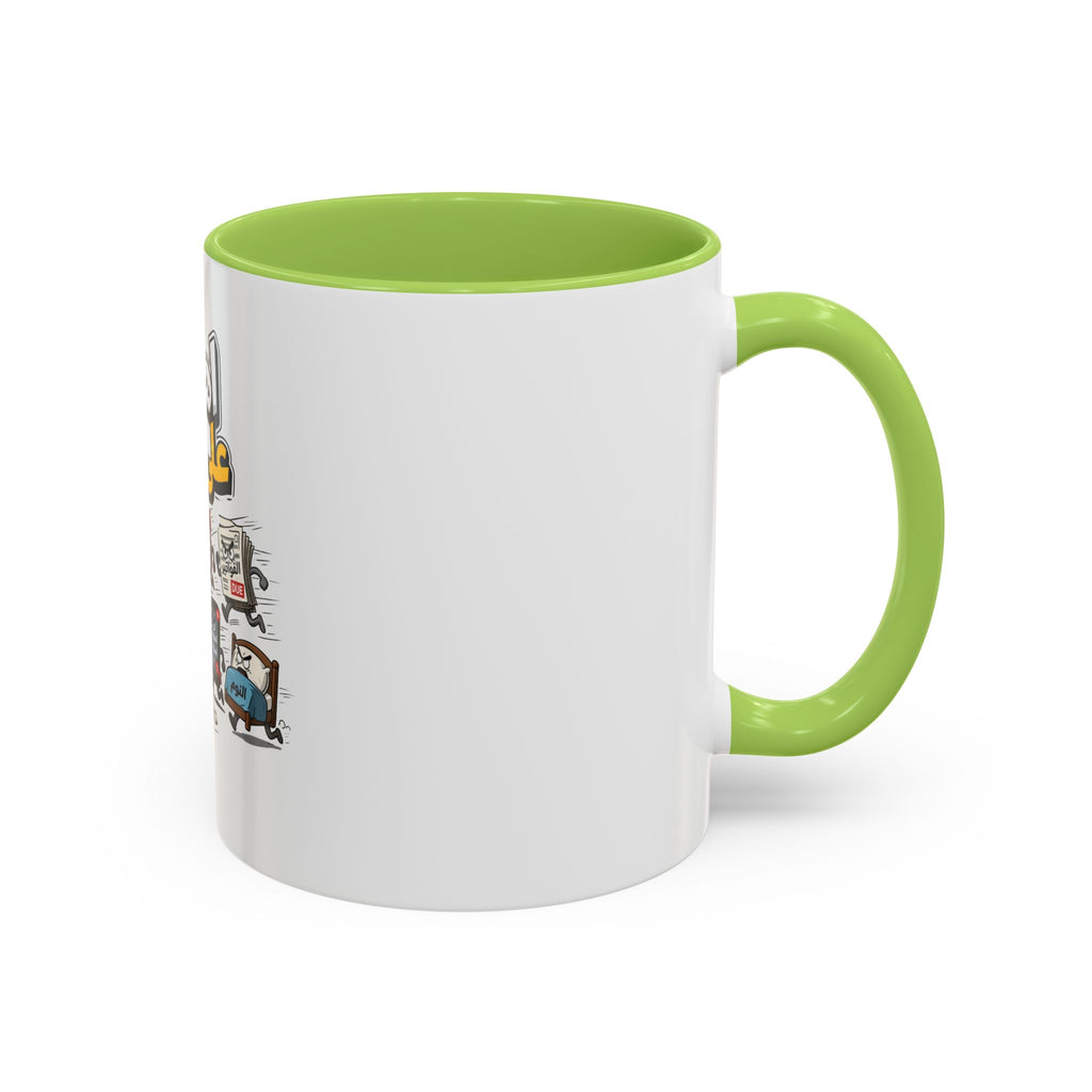 Arabic Funny Escape From Bills Coffee Mug — ‘اهرب على فين؟!’ Accent Mug