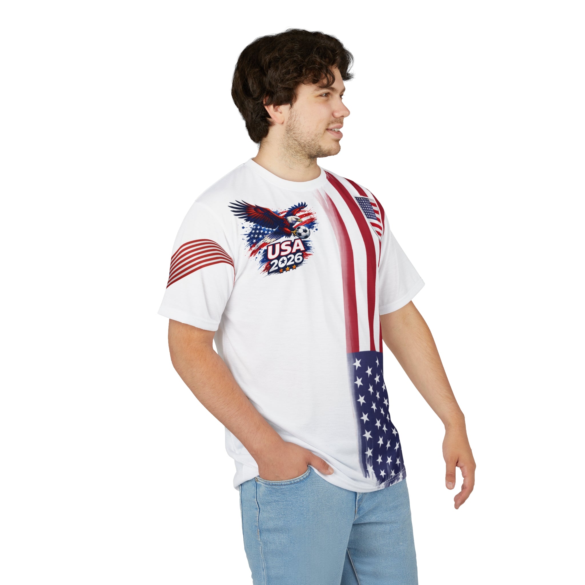 USA 2026 Flag Eagle Tee — Patriotic American Graphic T-Shirt