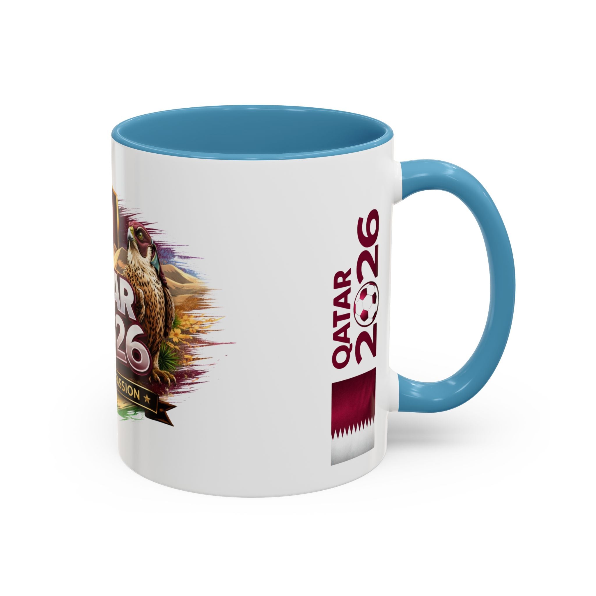 Qatar 2026 Football Passion Accent Coffee Mug (11/15oz)