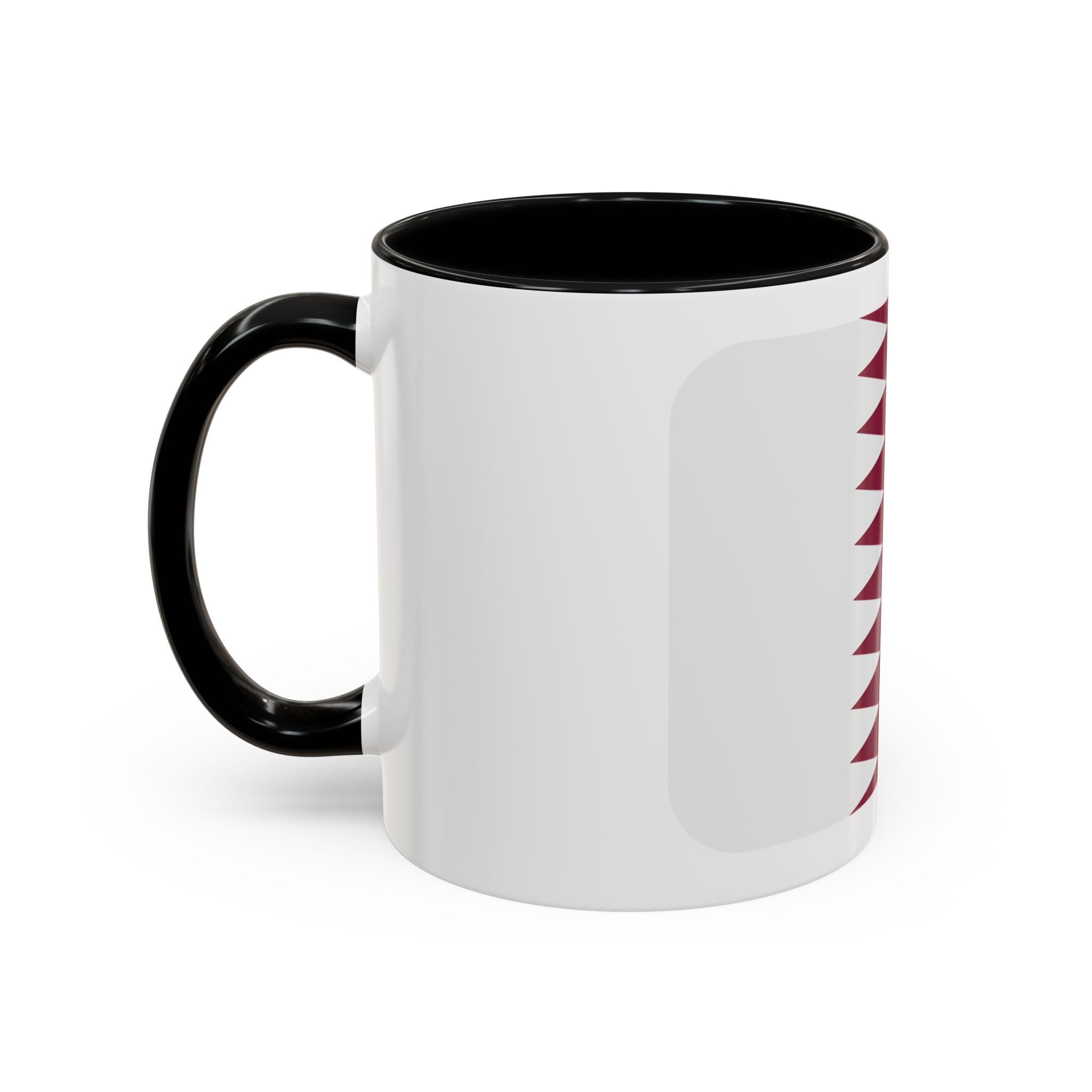 Qatar Flag Accent Coffee Mug – Maroon & White National Pride 11/15oz
