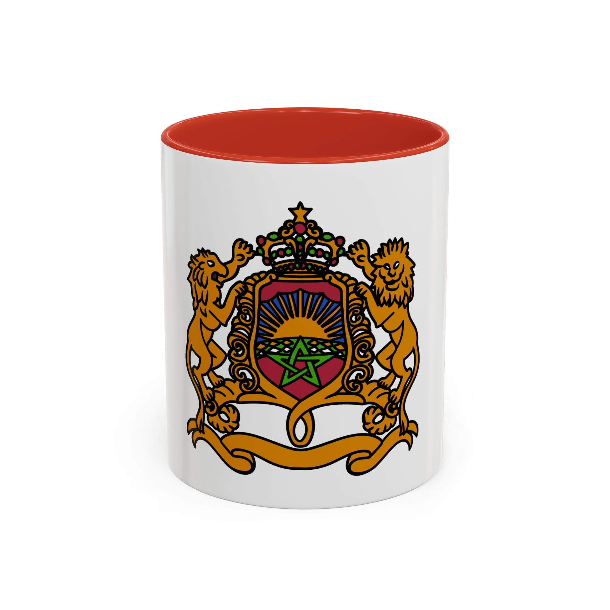 Morocco Coat of Arms Accent Coffee Mug – Moroccan Flag 11/15oz