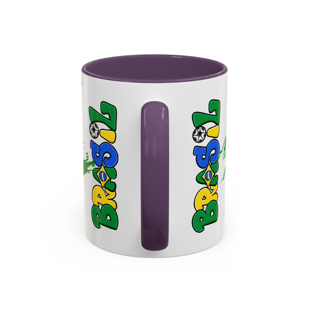 Brazil Flag Accent Coffee Mug — Brasil Pride 11/15oz