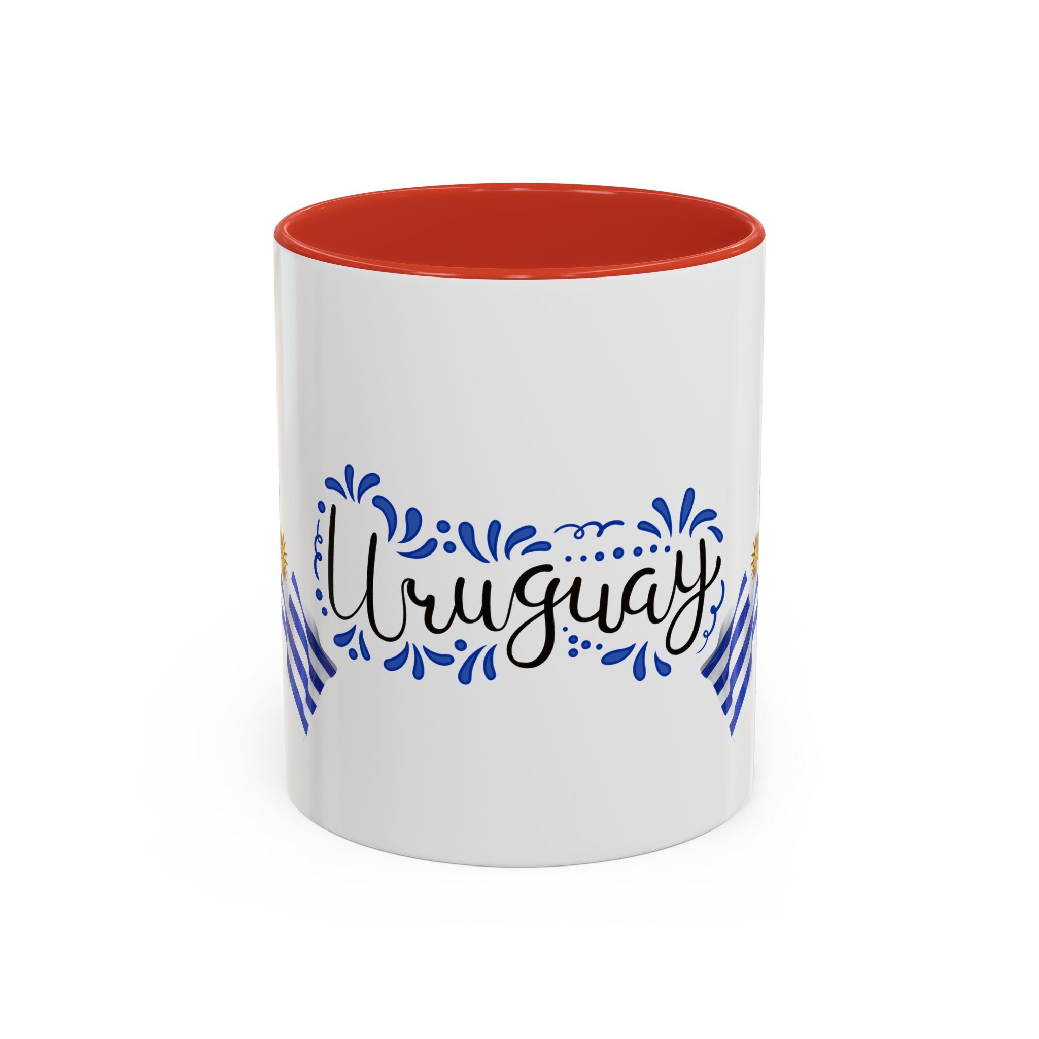 Uruguay Flag Accent Coffee Mug — Blue Sun National Pride 11/15oz