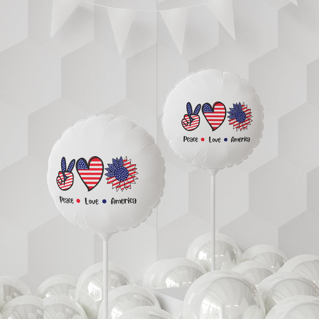 Peace Love America Patriotic 11" Balloon