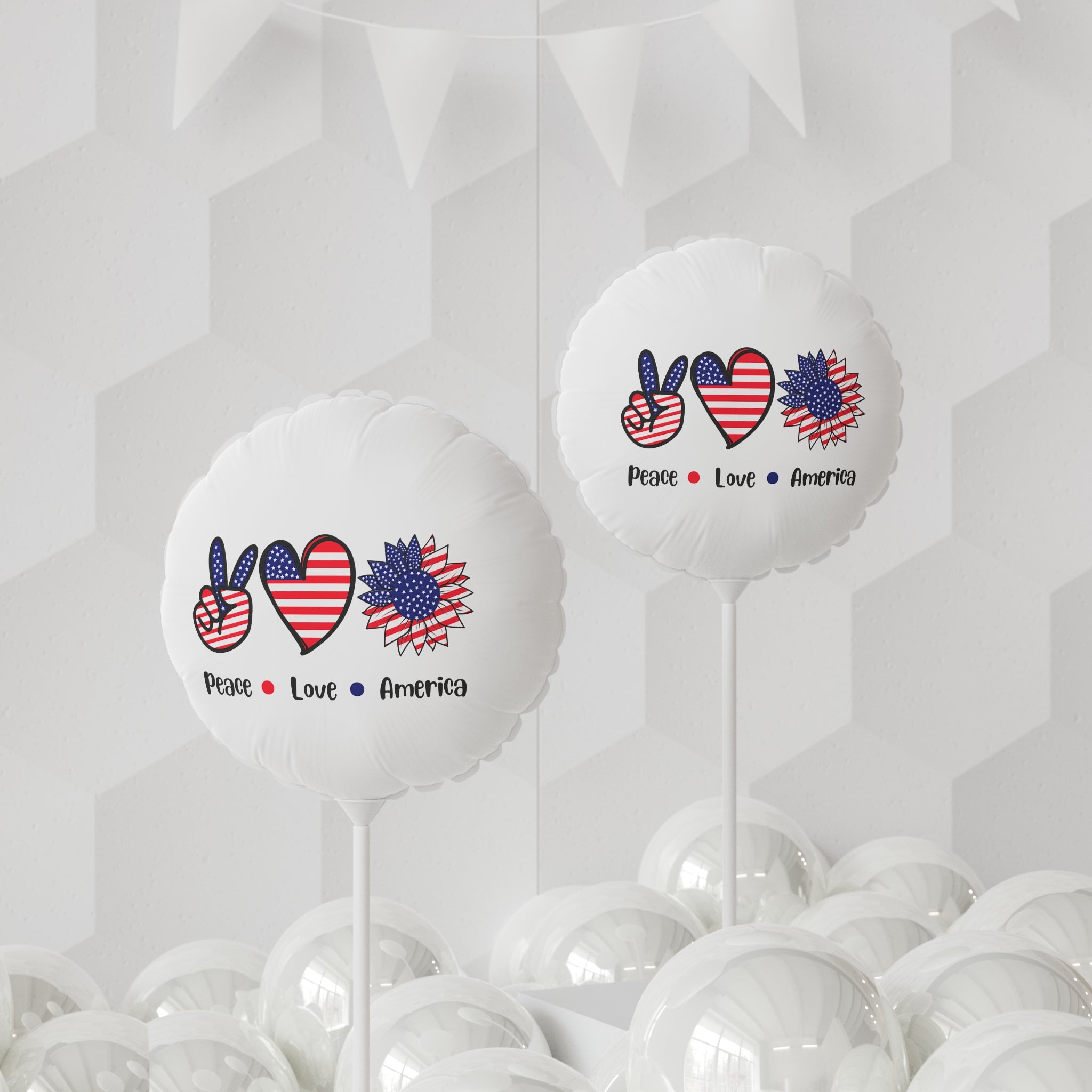 Peace Love America Patriotic 11" Balloon