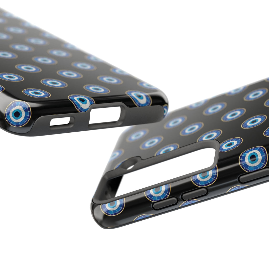 Evil Eye Pattern Tough Phone Case — Protective Blue Nazar Design