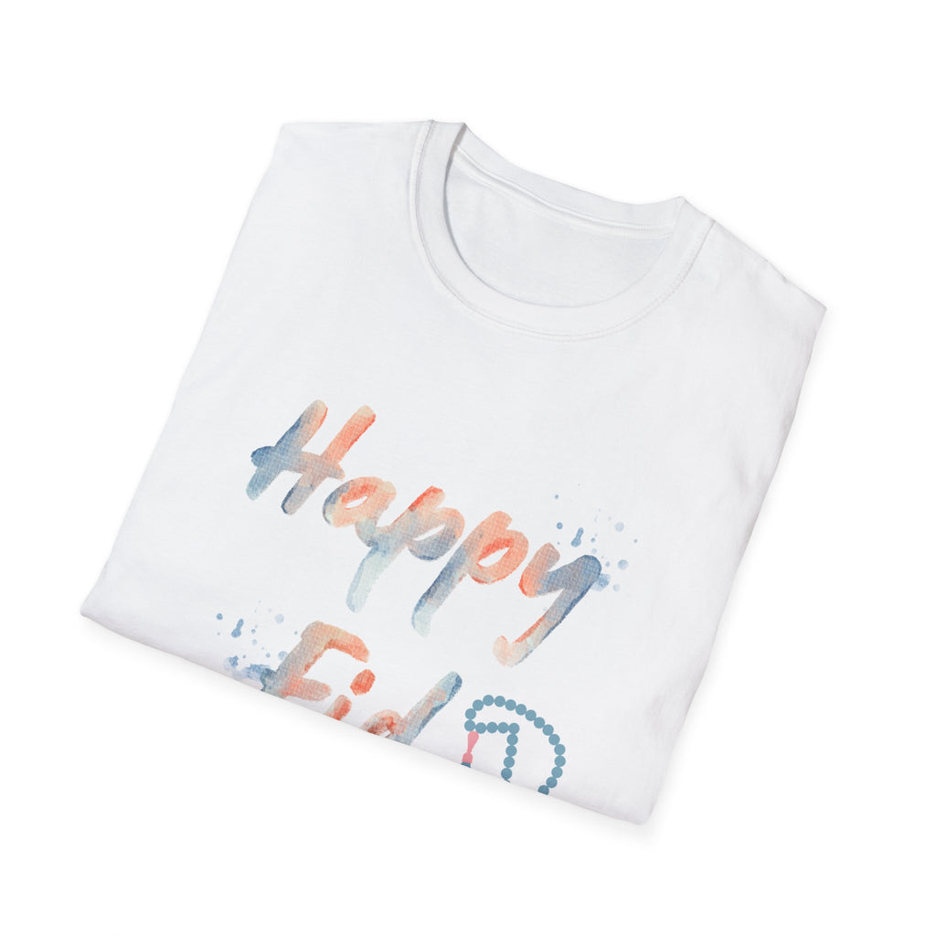 Eid Celebration T-Shirt — "Happy Eid" Bilingual Pastel Tee