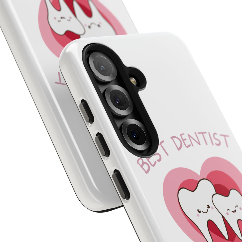 Tough Phone Case — “Best Dentist in Town!” Cute Tooth Heart Design