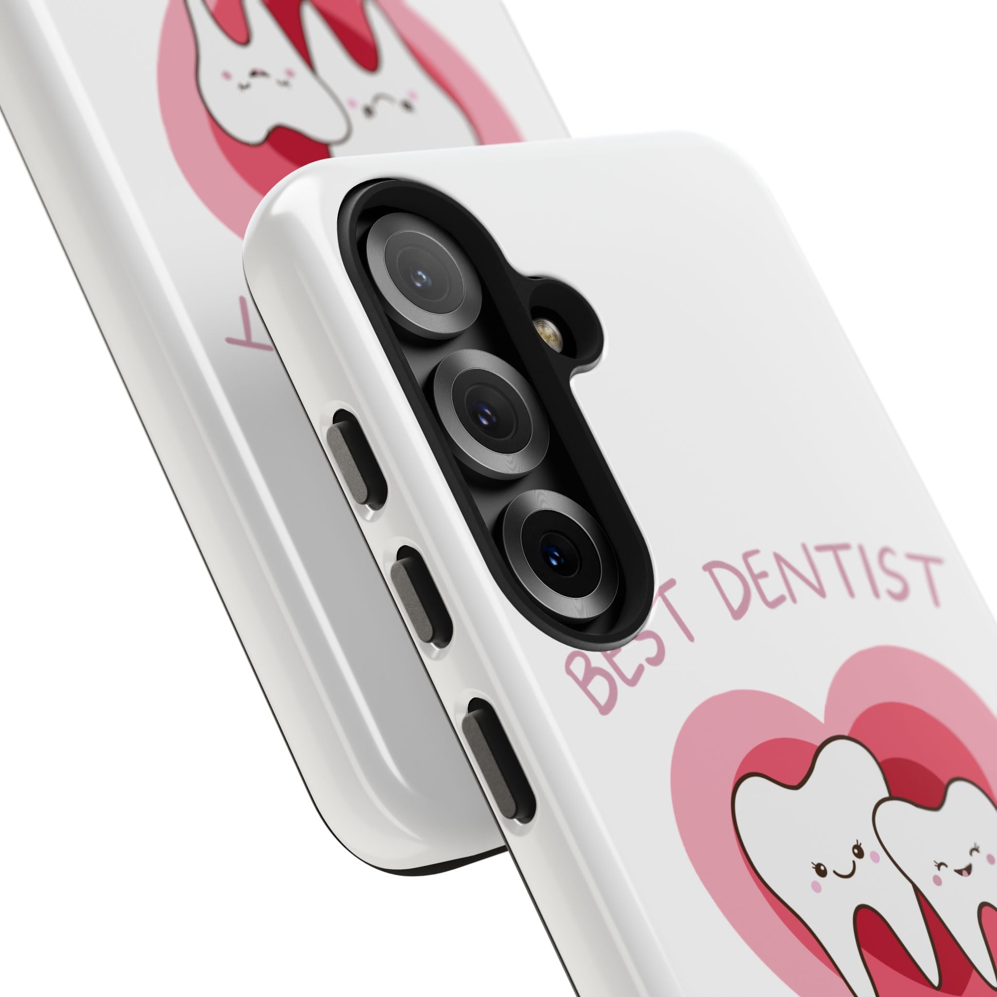 Tough Phone Case — “Best Dentist in Town!” Cute Tooth Heart Design
