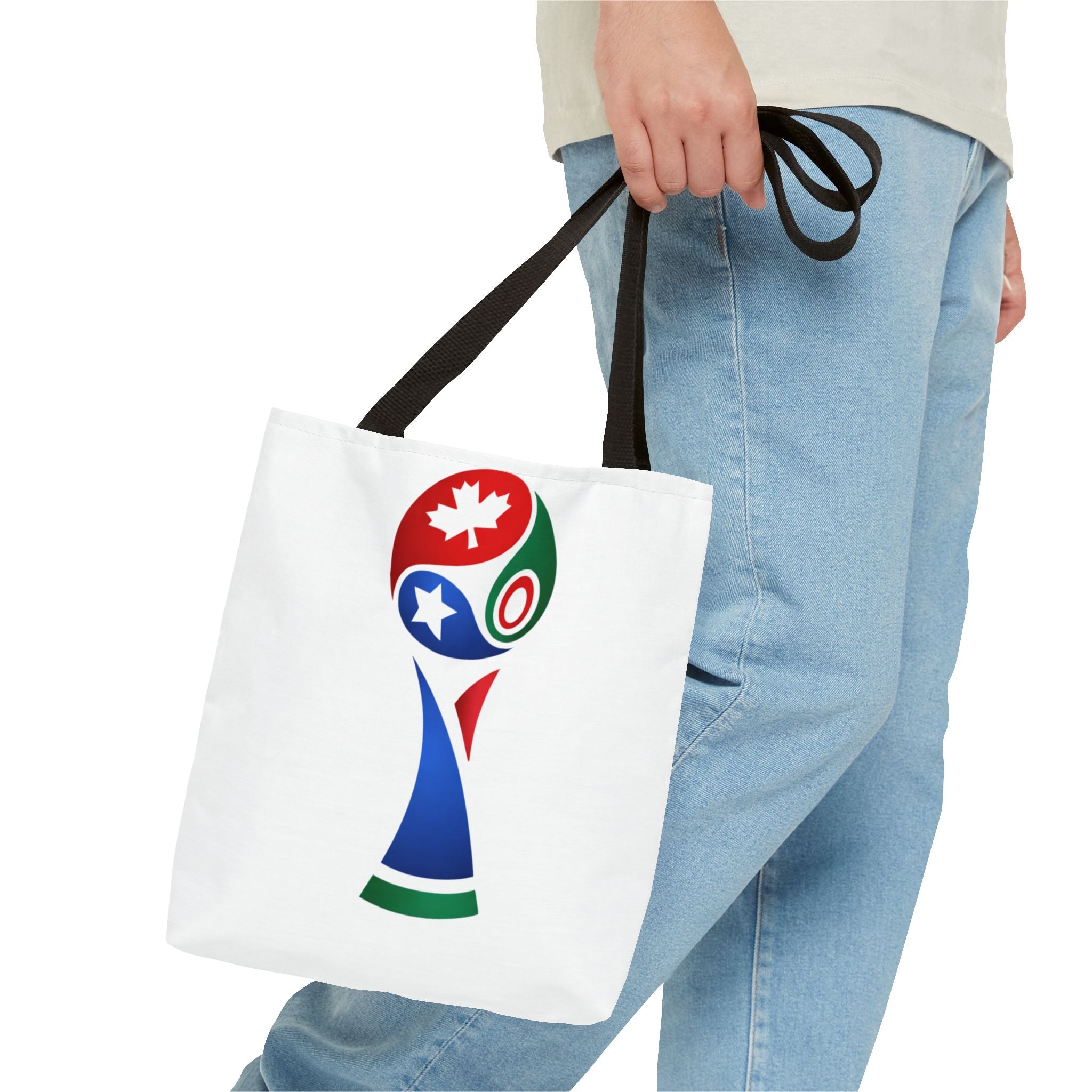 2026 USA Canada Mexico Soccer Trophy Tote Bag — World Cup Style Fan Tote