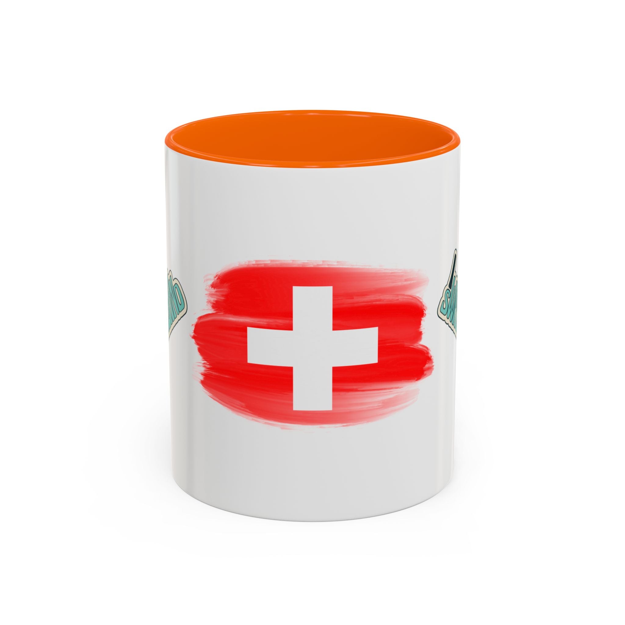 Switzerland Flag Accent Coffee Mug – I  Switzerland Travel Souvenir