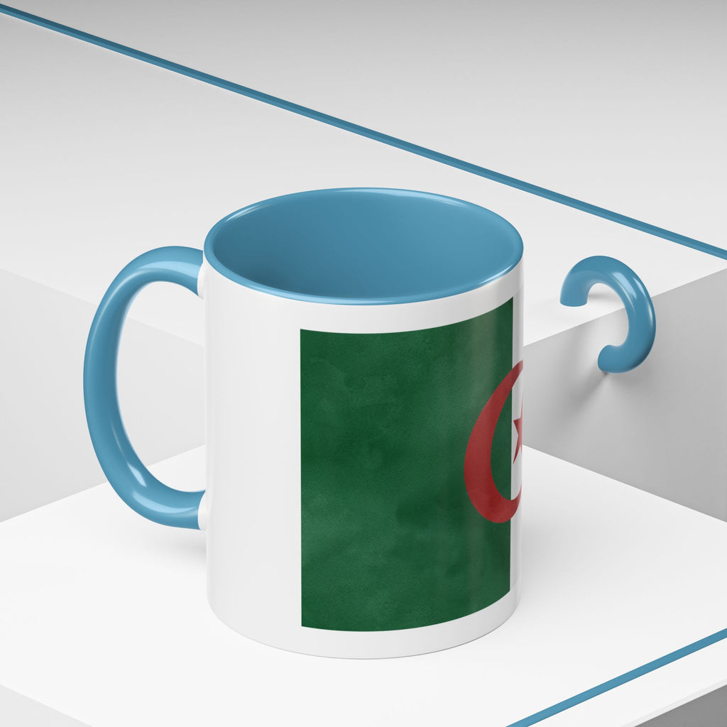 Algeria Flag Accent Coffee Mug (11/15oz) — Crescent & Star National Pride Tea Cup