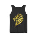 Lion Head Graphic Tank Top — Gold Tribal Mane Design