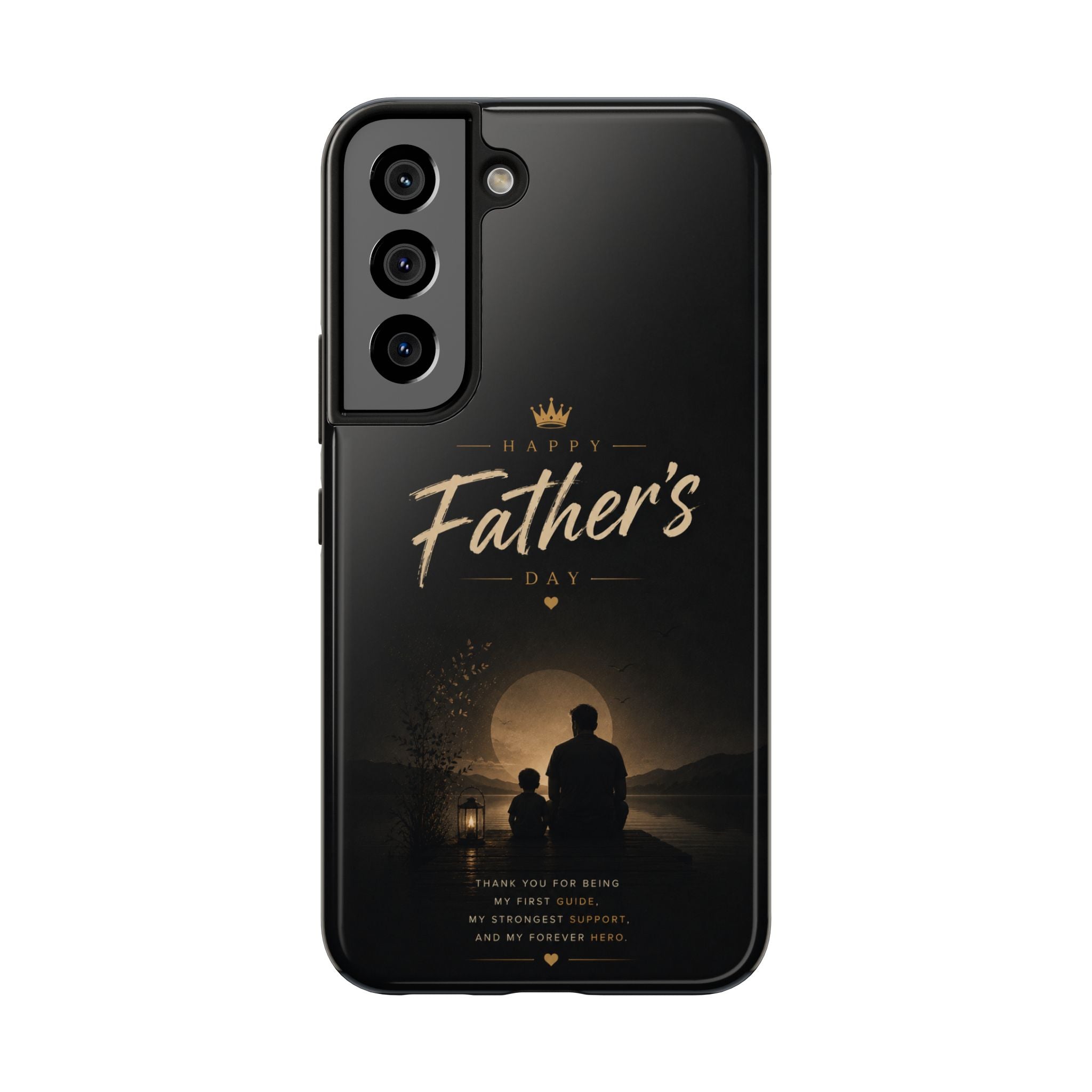 Father's Day Tough Phone Case — 'Happy Father's Day' Silhouette Tribute