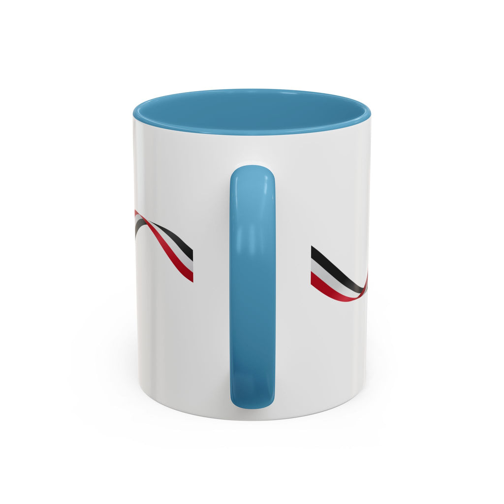 Iraq Lion Head Accent Coffee Mug with Arabic Script and Flag Ribbon – Patriotic Iraq Gift (11/15oz)