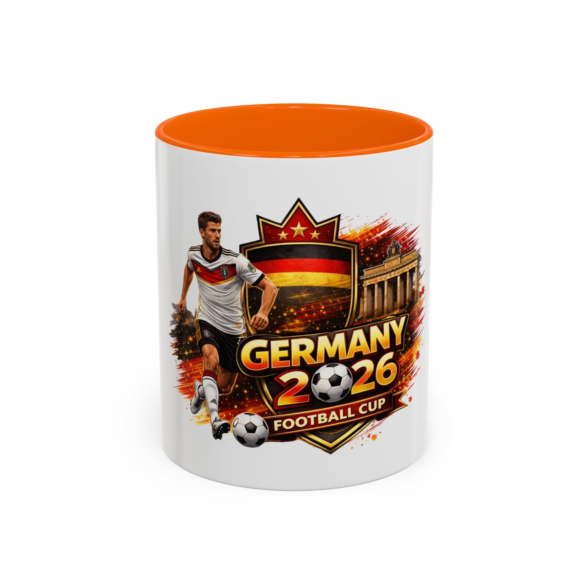 Germany 2026 Football Cup Coffee Mug – Soccer Fan Germany 2026 Accent Mug