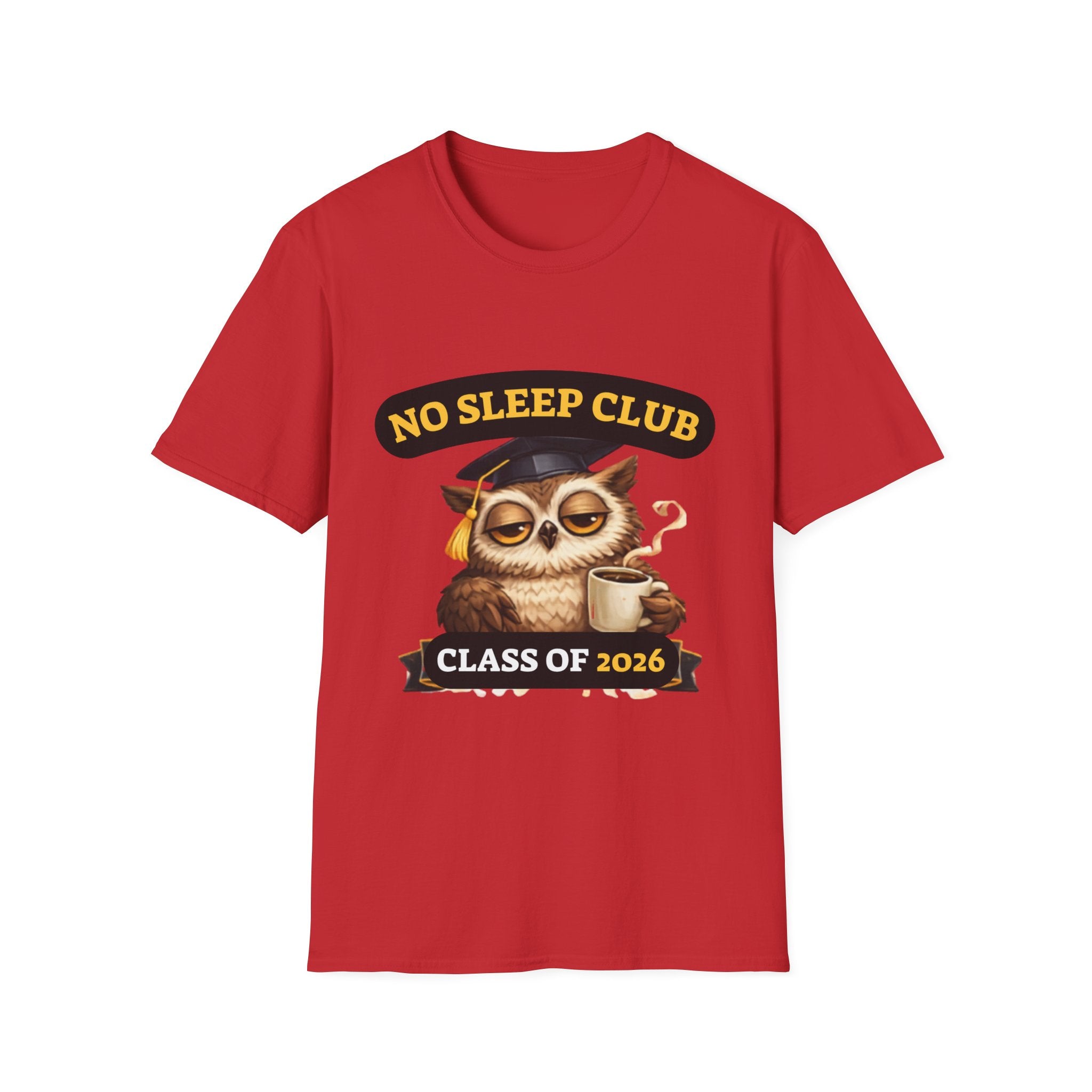 No Sleep Club Class of 2026 T-Shirt — Graduation Owl Tee