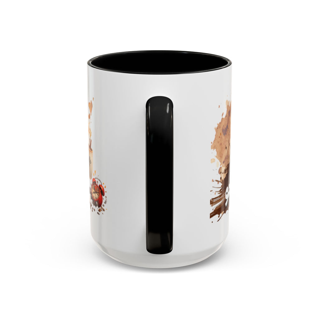 Cute Coffee Girl Accent Mug — Arabic Script Coffee Design (11/15oz)