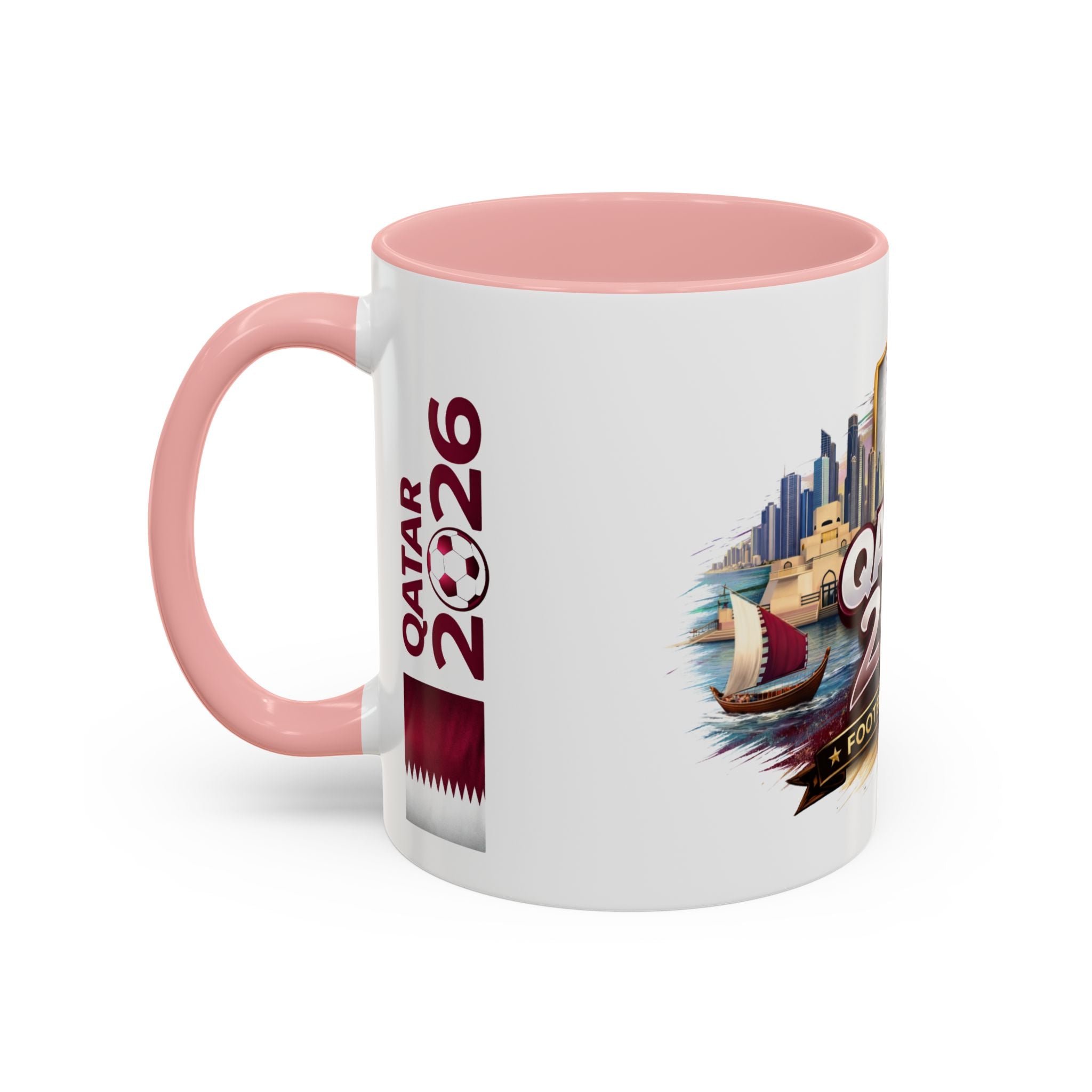 Qatar 2026 Football Passion Accent Coffee Mug (11/15oz)