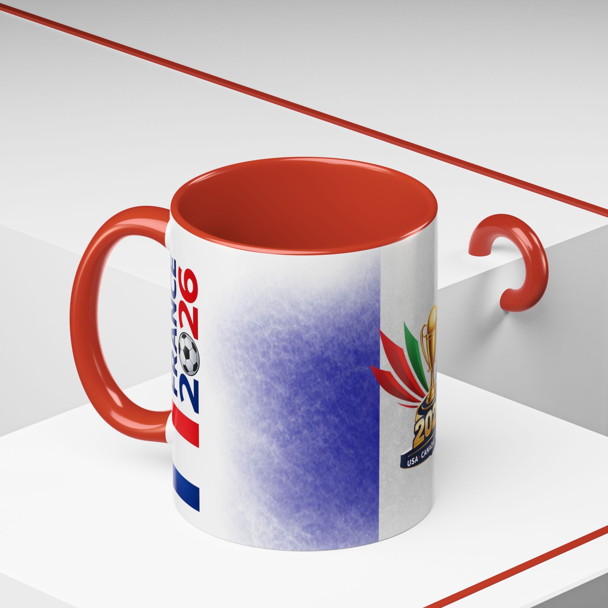 Soccer 2026 Commemorative Mug — France Accent Coffee Cup (11/15oz)