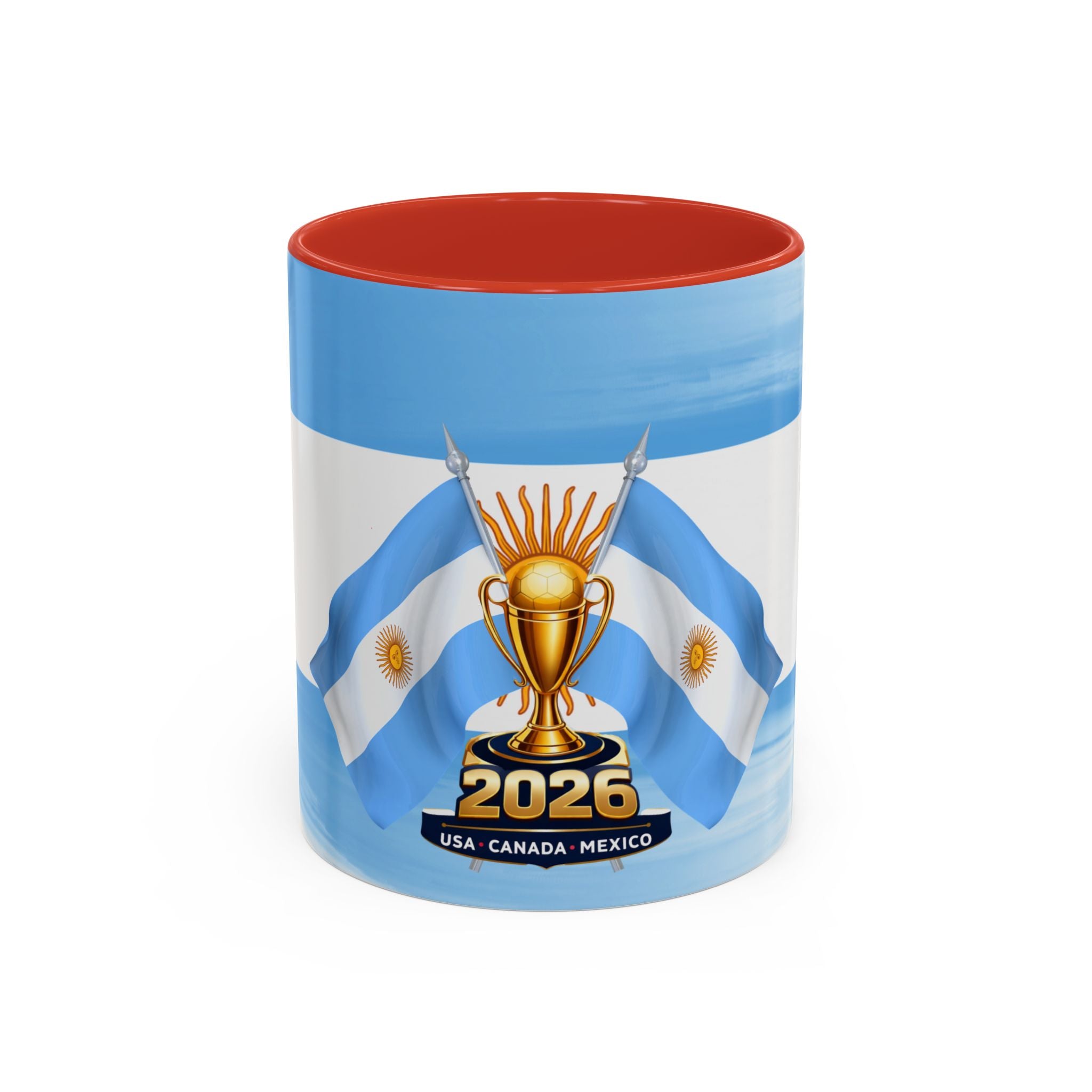 Argentina 2026 Soccer Trophy Coffee Mug – Copa USA Canada Mexico Fan Gift