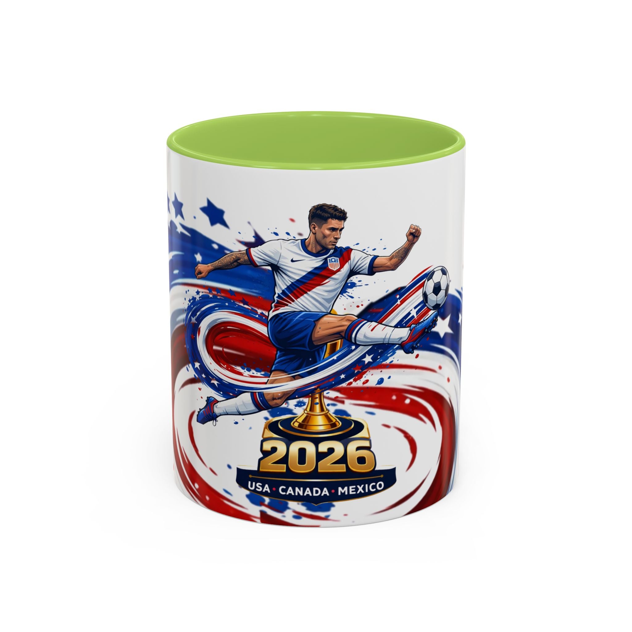 2026 CONCACAF Soccer Champion Accent Mug — USA Canada Mexico  Cup Qualifier Design