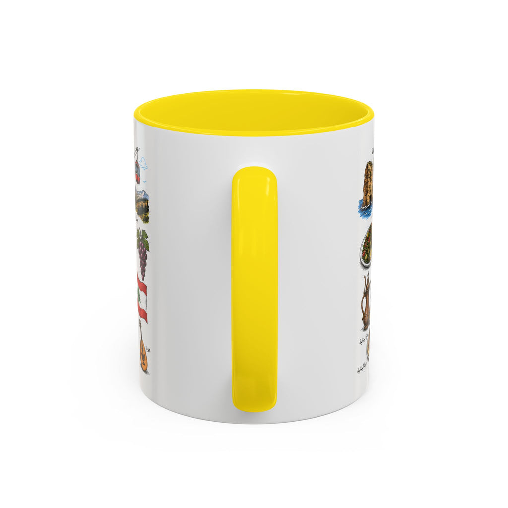 Lebanon Accent Coffee Mug – Vintage Lebanese Landmarks & Icons (11oz)