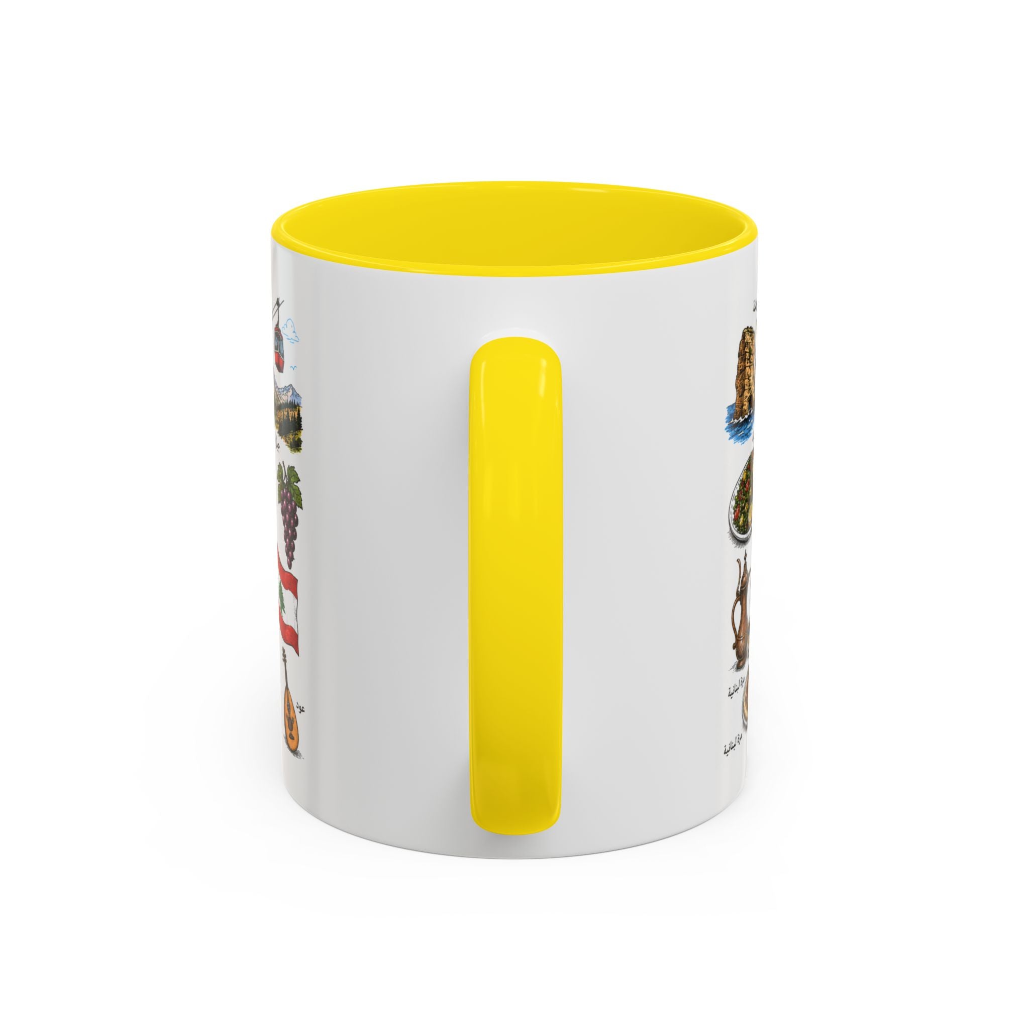 Lebanon Accent Coffee Mug – Vintage Lebanese Landmarks & Icons (11oz)