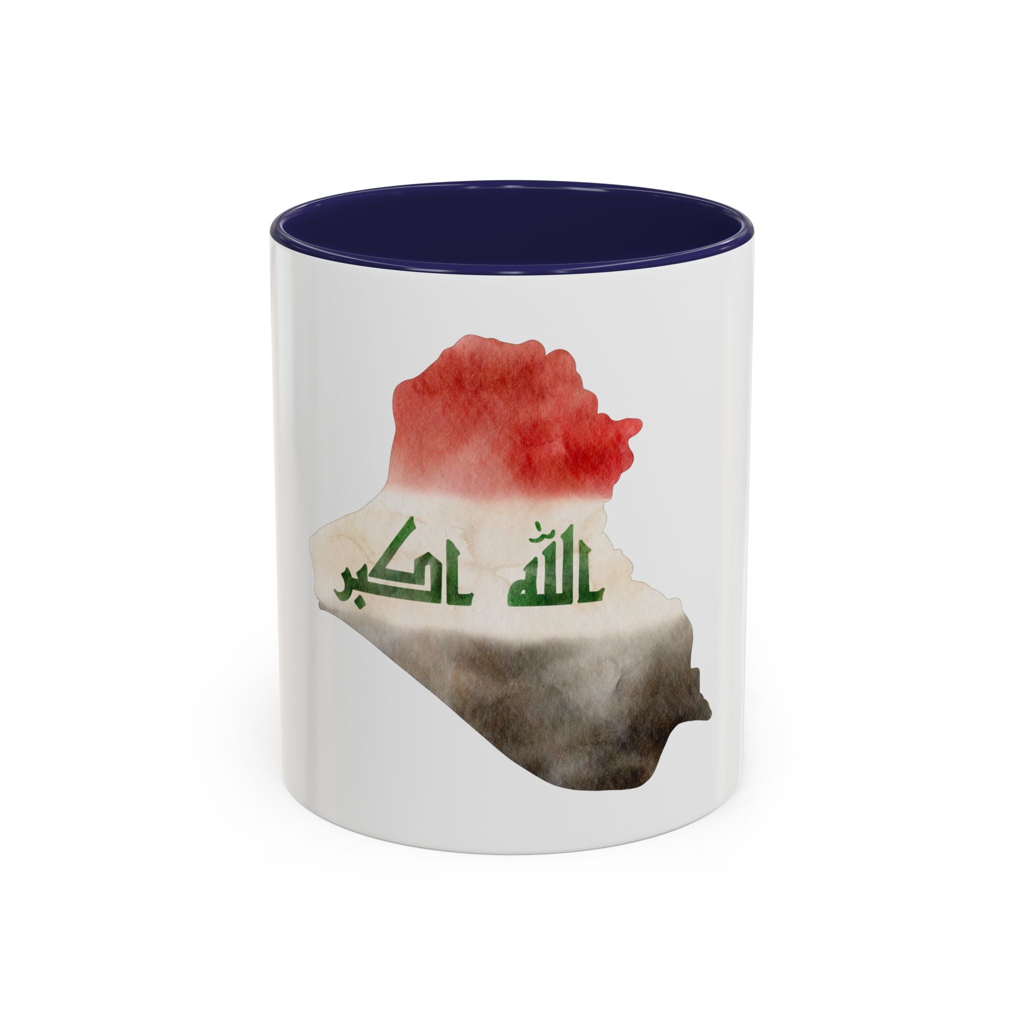 Iraq Flag Map Coffee Mug – Watercolor Baghdad Pride Accent Mug (11/15oz)
