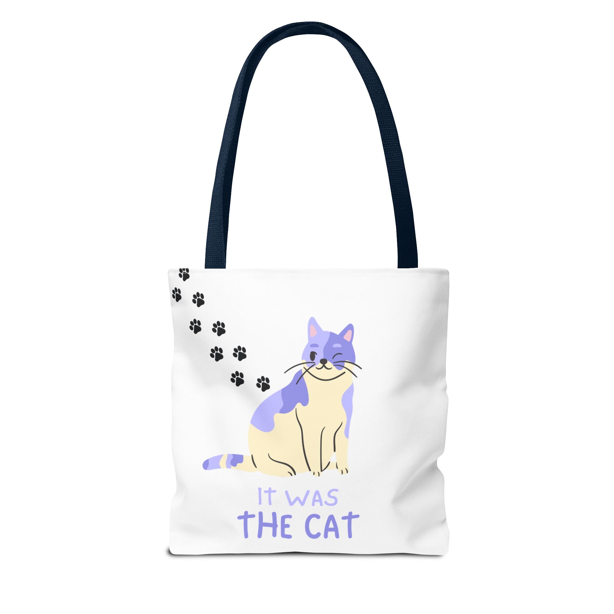 Cat Paw Print Tote — "It Wasn't Me" Funny Cat Tote Bag