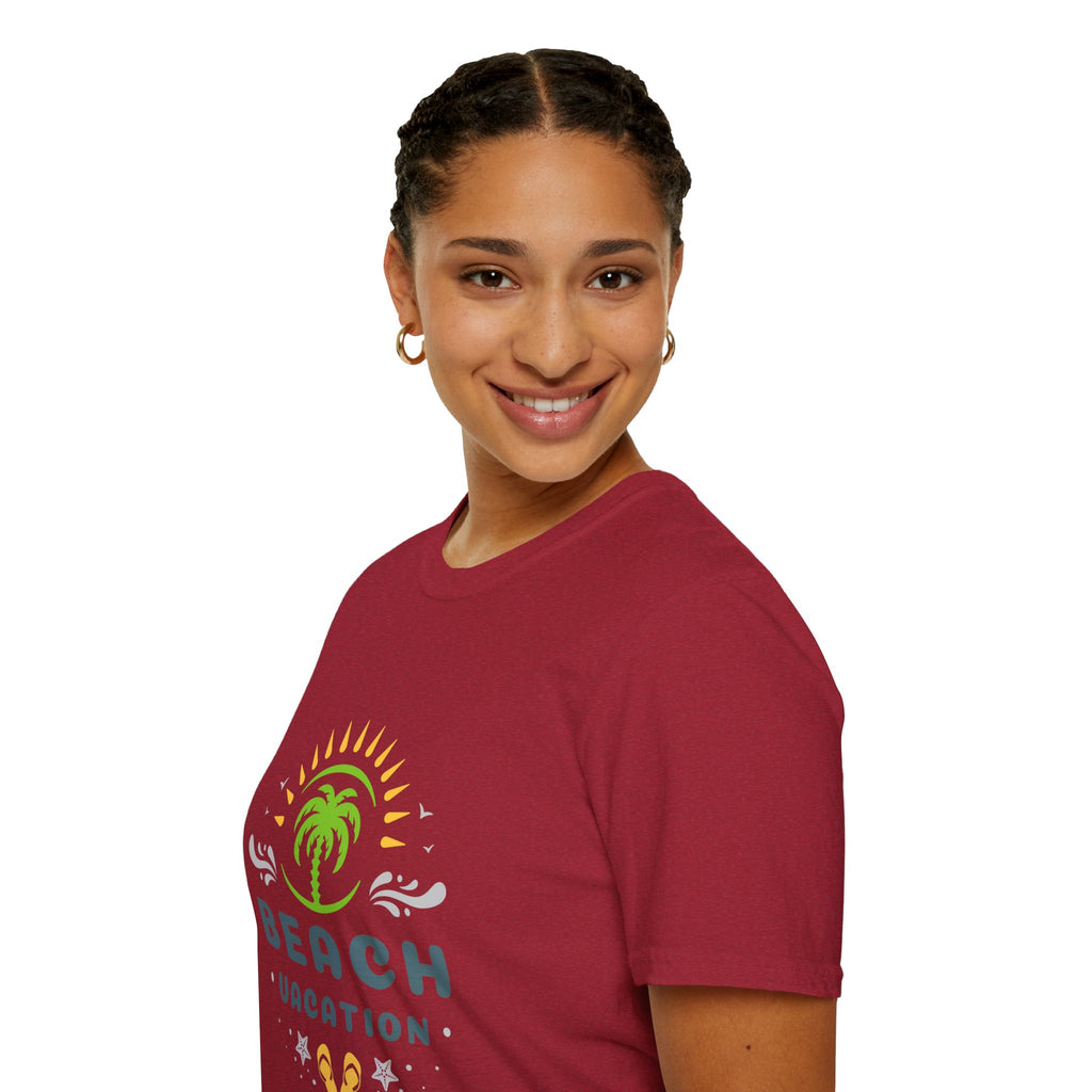 Beach Vacation T-Shirt — Palm Tree Sunset Graphic Tee