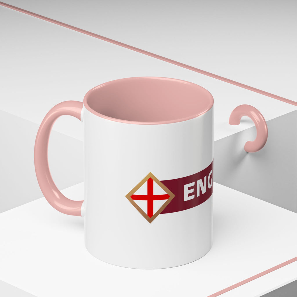 England 2026 Soccer Cup Accent Coffee Mug (11, 15oz)