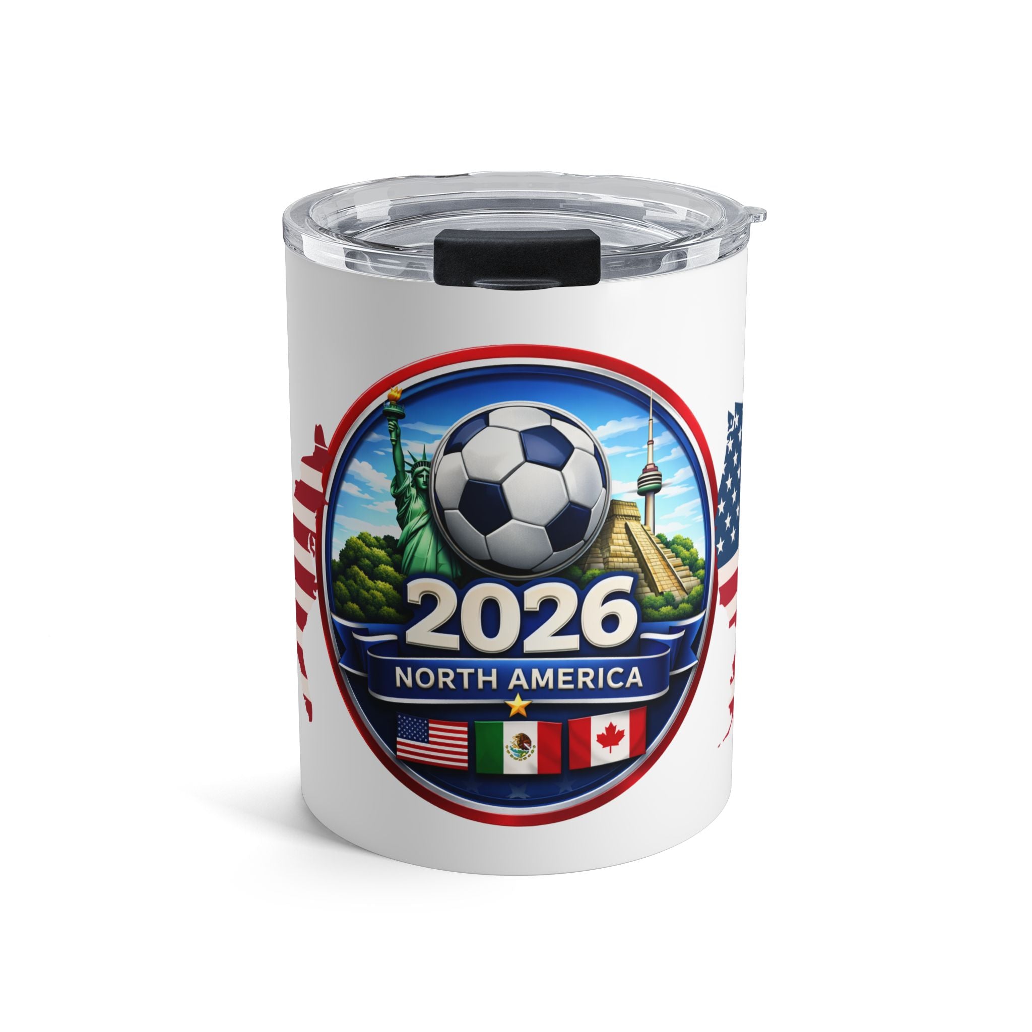 2026 North America Soccer Tumbler — USA Mexico Canada  Cup Commemorative 10oz