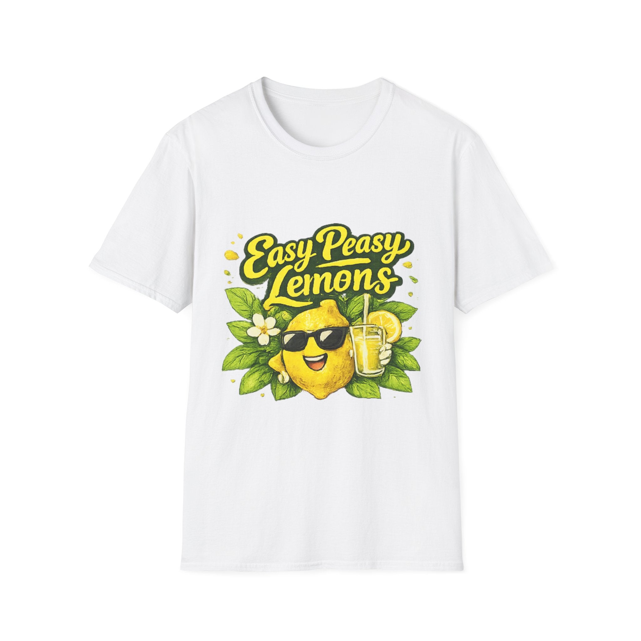Easy Peasy Lemons uni sex  T-Shirt — Cute Lemon Graphic Tee for Summer & Gifts