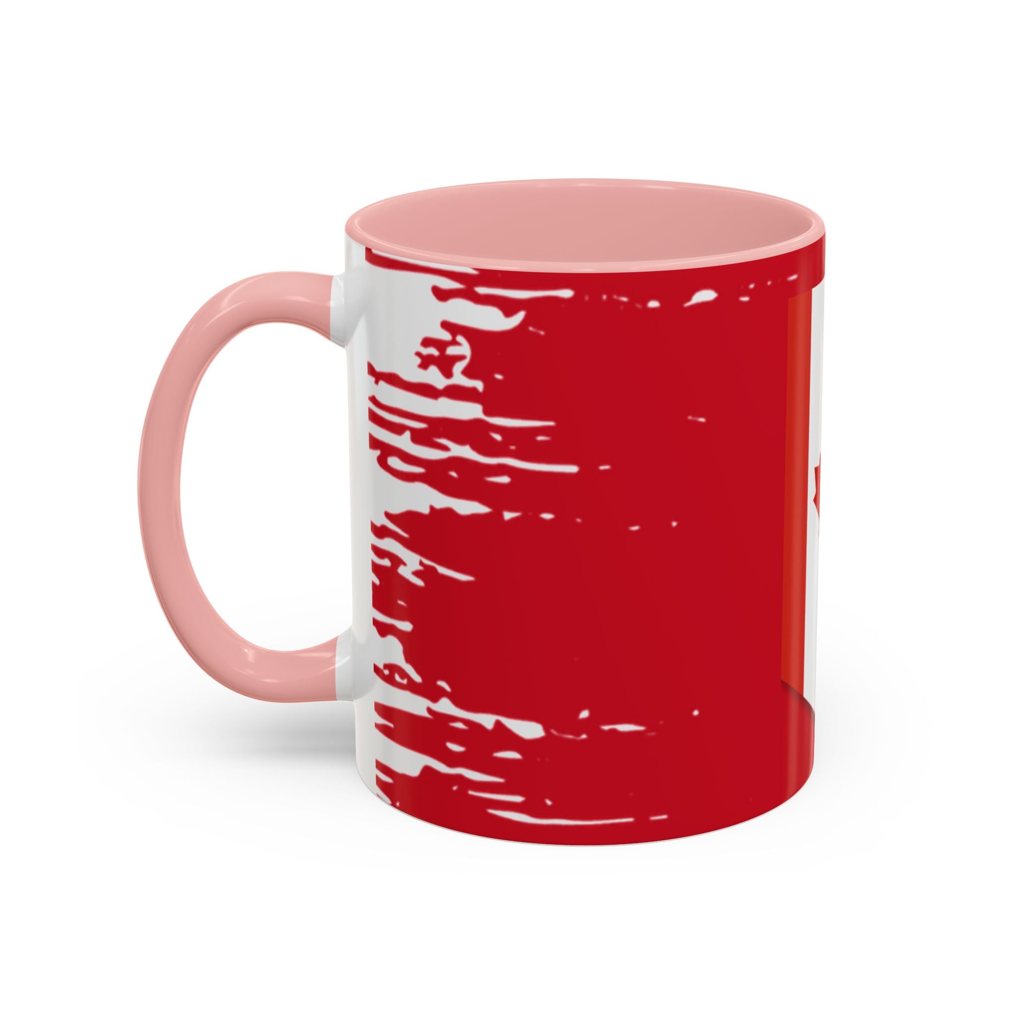 Canada Maple Leaf Accent Coffee Mug – Red Canadian Flag Design (11/15 oz)