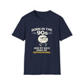 Born in the 90s T‑Shirt — Retro Meme Tee ("Now My Back Sends Me Notifications")